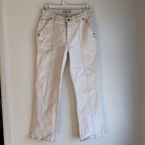 Abercrombie The Baggy Mid Rise Jeans Cream (25/0s) baggy jeans 90s y2k